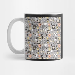 Skulls on Grey Mug